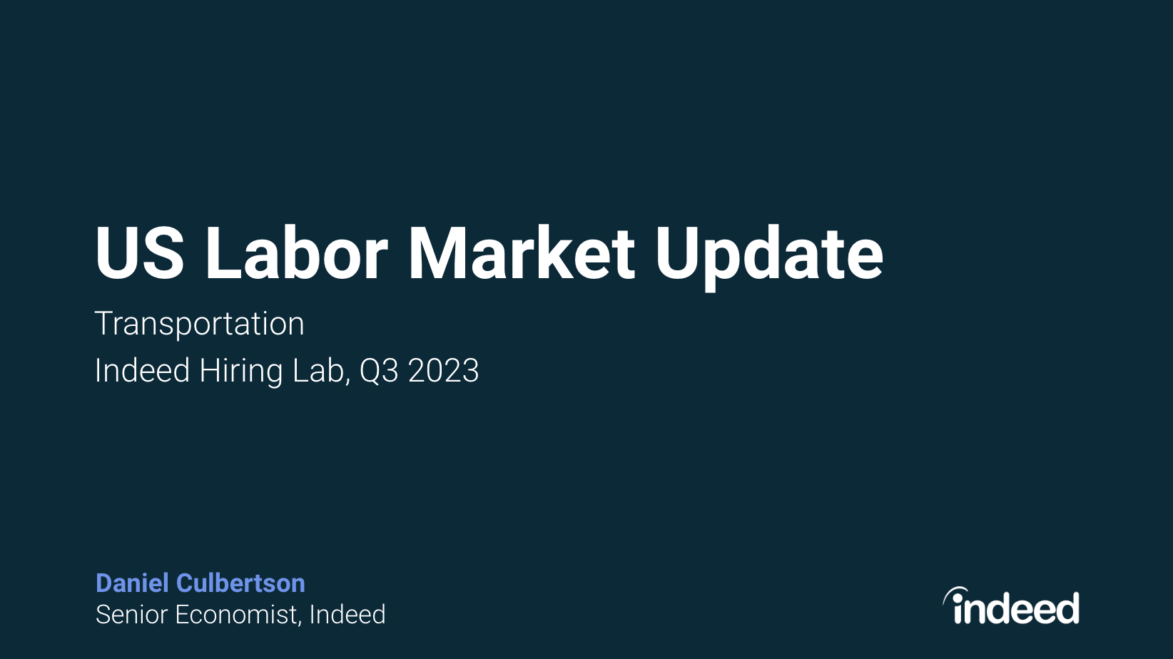 US Labor Market Update Transportation Q3 2023